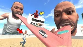 GIANT FRANKLIN ATTACK ON CITY😱😡||Indian bike driving 3d||#indianbikedriving3d 