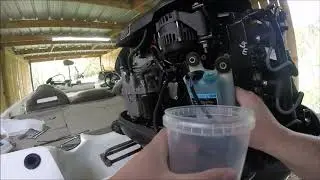 Part 1 Replacing my oil Reservoir on my Mercury 150hp EFI