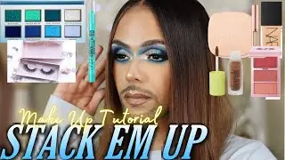 P.LOUISE STACK EM UP PALLET | BLUE AND TEAL MAKE UP TUTORIAL
