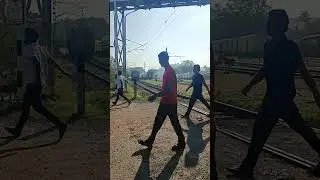 #viral #train #crossing #human #mistakes #dangerous #scene