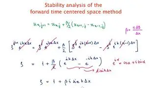 Stability Analysis of the forward time centred space method