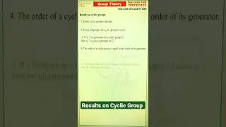 Cyclic group results #successted #csirnetmathematics #iitjammathematics #csirnet #shortsvideo