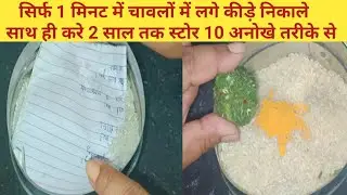 1 मिनट में चावल में लगे से कीड़े निकालने और चावल को 2 साल तक स्टोर करने के 10 अनोखे तरीके