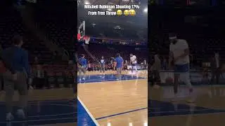 Worse free throw shooter than shaq😭 #mitchellrobinson #basketball #shaq  #NBA #knicks