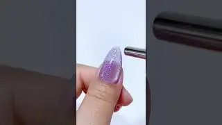✨ Purple Cat Eye Gel with opal glitters-Fairy Dust Cat Eye-FD04 Swatch ✨