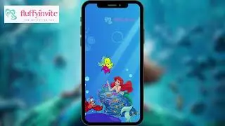 Mermaid Birthday Invitation | Little Mermaid Invitation | Digital Invitation - Fluffy Invite