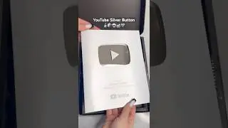 🥈YouTube Silver Button Unboxing ASMR🪙☑️🩶#youtube #silverbutton #youtubeplaybutton #asmr #unboxing