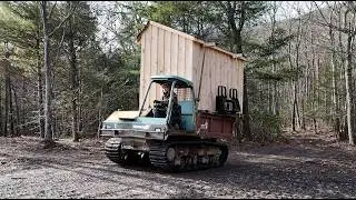 Setting up a fire wood shed