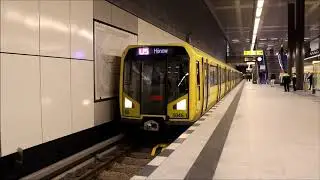 BVG: H-Zug 5046 als U5 im Hauptbahnhof (mit Ansagenkonzert)