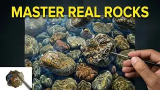 How I Paint | Oil Painting Tutorial: Tranquil River Rocks | Part 2