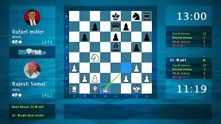 Chess Game Analysis: Rajesh Samal - Rafael miller, 1-0 (By ChessFriends.com)