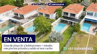 🚩 Casa de playa en VENTA con piscina y salida al mar cerca de #Cartagena | Arroyo de piedra