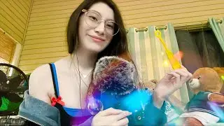 ASMR Blowing Bubbles 🫧 and Whispering