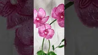 Орхидея из бисера #бисер #цветы_из_бисера #бисероплетение #своимируками #орхидея #рукоделие