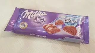 Milka Lufl&eacute;e Alpenmilch Table Chocolate Unboxing