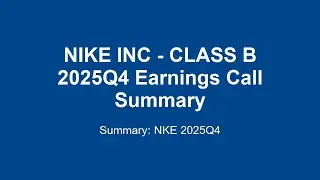 NIKE INC - CLASS B 2025Q4 : Nike Q4 2025 Earnings: Revenue Down, What's Next?