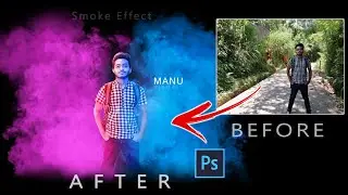 How to create Smoke Color background in Photoshop  | Color Smoke Manipulation effect