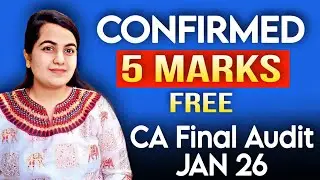 Confirmed 5 MARKS in 5 mins For Free in CA Final Audit JAN 2026💯 CA Learners 