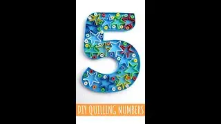 DIY Quilling Numbers: Number 5 | Paper Crafts | #shorts