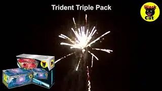 Trident Triple Pack of Single Ignition Fireworks - Black Cat Fireworks