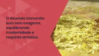 O Brilho da Sofistica&ccedil;&atilde;o: Quadro Abstrato Dourado que Transforma Ambientes