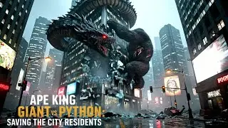Ape King vs Giant Python &ndash; Save the City Residents | Monster Battles: The Ultimate Kaiju Showdown!