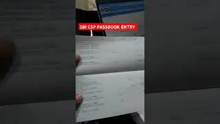 SBI CSP passbook entry #sbikiosk #passbook