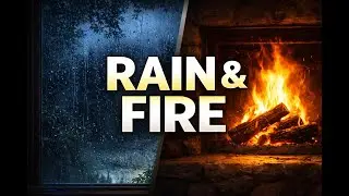 6 Hours of Fireplace & Heavy Rain Ambience &ndash; Cozy Room, Thunderstorm, Sleep & Study Sounds