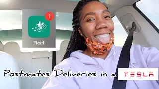 Vlog 2 | Postmates Deliveries in a Tesla | How much money I made | T Squared