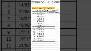 Find Month Name from Date@devtech7545 #shorts #excel #ms_excel