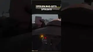 Stolen bus gets spike stripped #gta #police #fivem #cops #gtarp #gtaroleplay