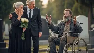 “¡Mamá, papá, estoy vivo!” — gritó el mendigoa la anciana pareja de millonarios en el cementerio.