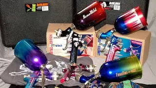 DeVILBISS Spray Guns Collection GTi USA, GTi Xtreme, GTi Kustom, Aces Wild and Friki Tiki