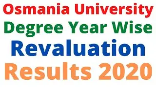OU Degree YWS RV Results 2020 | OU Degree Revaluation Results 2020
