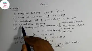 Important Topic and Important Questions For Manufacturing Technology | Being Learning