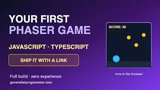 Make Your First Game in Phaser (TypeScript) — Full Tutorial