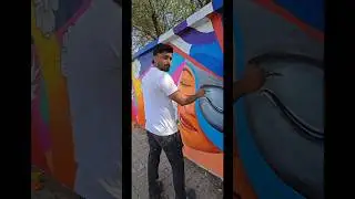 Indore Wall painting 2025 | Artist Manoj Tomar #shorts #painting #trending #Artist #fyp