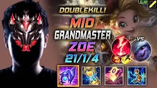 GrandMaster Зои MID vs Тристана - Zoe LOL Буря Людена Казнь электричеством - KR 11.10