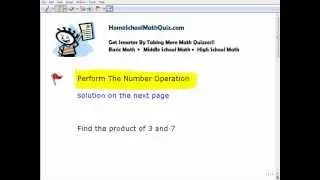 Homeschool Math Practice Number Operations Quiz