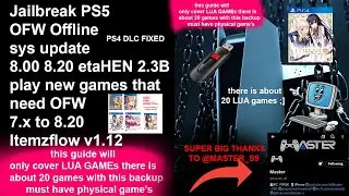 how to jailbreak ps5 offline + update to 8.xx Via LUA Etahen 2.3b Kstuff Itemzflow 1.12 LULA