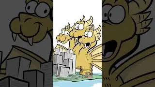 Godzilla v Ghidorah #godzill #cartoonvideo