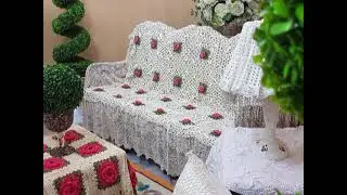 Crochet sofa covers and crochet chairs covers 