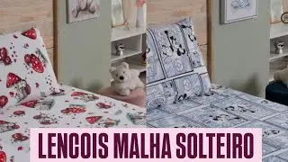 Len&ccedil;&oacute;is de Solteiro de Malha Penteada Fio 30 Algod&atilde;o
