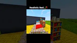 Realistic Bed#encitiee s #minecraft #minecraftonly #minecraftbuilds #minecraftsurvival