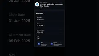 SBI Mutual Fund Introduces SBI Nifty Bank Index Fund NFO details. #nforeview #mutalfund #nfo