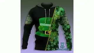Happy St Patrick Day With Green Hat 3D Hoodie For Women