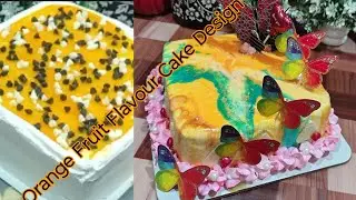 Chocolate With Orange Fruit Flavour Cake Recipe And Design 🤩❤️
