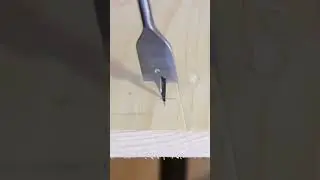 Drilling hole 🕳️🕳️ in wooden board. Satisfying video #industrialvideo #manufacturing #satisfying