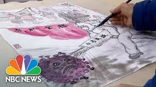 Traditional Chinese Artist Chronicles Shanghai&rsquo;s Battle Against Coronavirus | NBC News