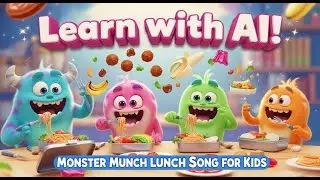 Learn Colors & Food with AI Monsters 🍓 Monster Munch Lunch Song!